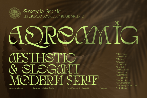 Aqreamig: A Modern Serif Font for Timeless Branding