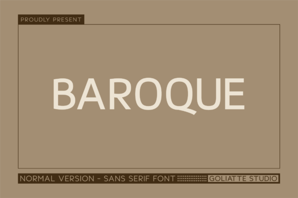 Baroque – A Bold Sans Serif Font for Modern Branding