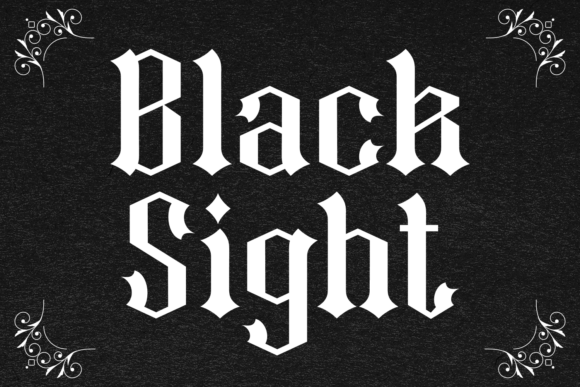 Black Sight: A Bold Blackletter Font for Editorial Design