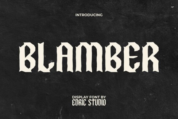Blamber Font for Handmade Creations