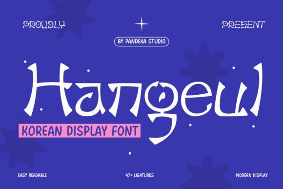 Hangeul: A Bold Display Font with Cultural Charm
