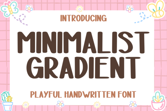 Minimalist Gradient Font for Handmade Projects