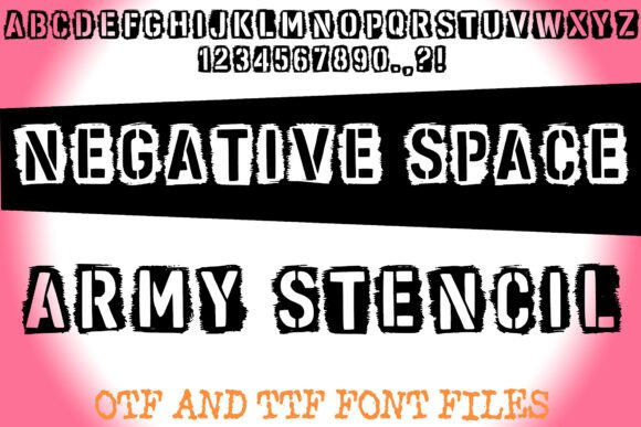 Negative Space Army Stencil: A Bold Typeface for Editorial Design