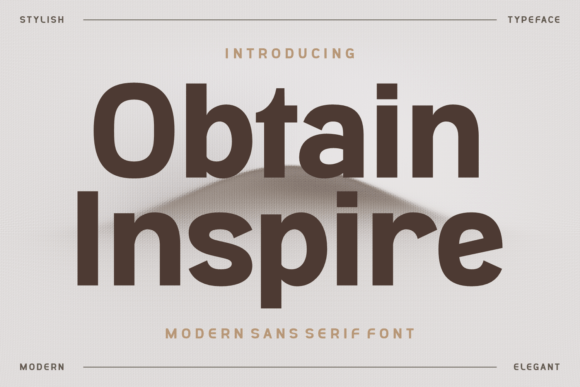 Obtain Inspire: A Modern Sans Serif for Campaign Creativity