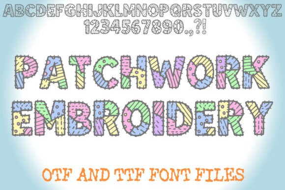 Patchwork Embroidery Font Review for Campaign Design