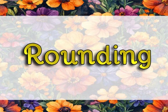 Rounding Font for Web Design