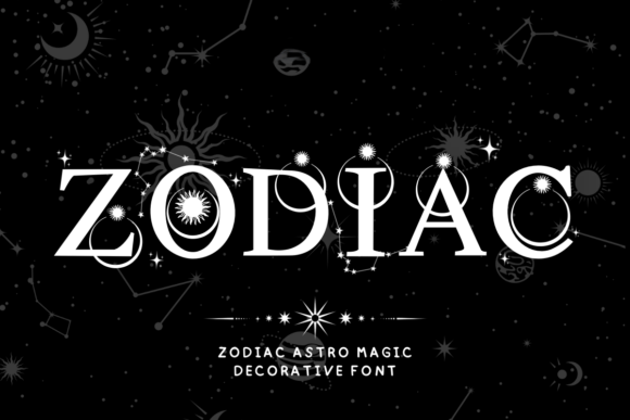Zodiac Astro Magic Font for Editorial Design
